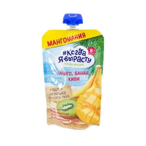 When I Grow Up Fruit Porridge Apple, Mango, Banana, Kiwi No Sugar