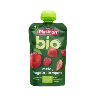 Plasmon Bio Pouch Apple Strawberry Raspberry 1888 Plasmon