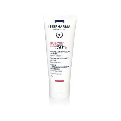 Isispharma Ruboril Expert SPF50+, Tinted Cream for Redness/Couperose/Rosacea