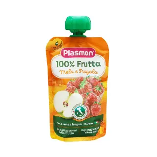 Pouch Apple and Strawberry Plasmon