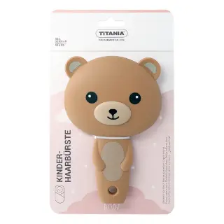 Титания – расчёска детская, в форме медведя, коричневая, 15.5см