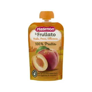 Plasmon Fruit Pouch Apple Apricot Peach 100g