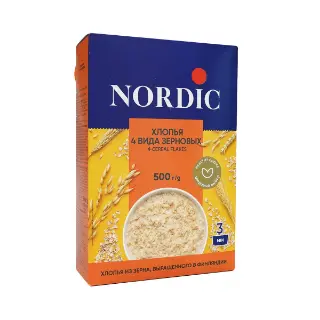 ურძეო ფაფა 4 სახის მარცვლი 500 გრ ნორდიკი - Nordic