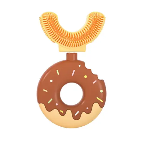 Детская зубная щетка Donat коричневого цвета