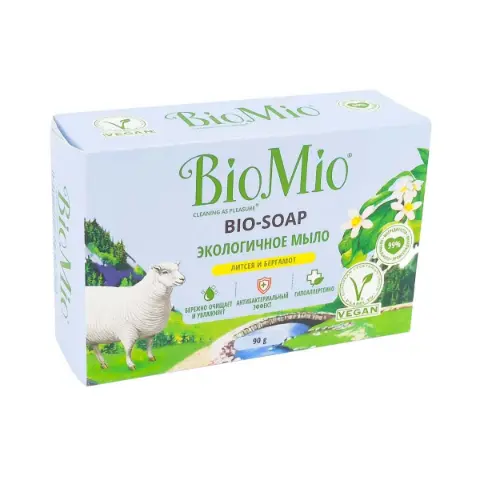 Biomio soap litsea and bergamot