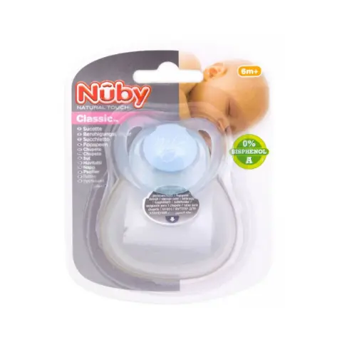 Silicone flat-topped pacifier 6+ months Nuby - Nuby