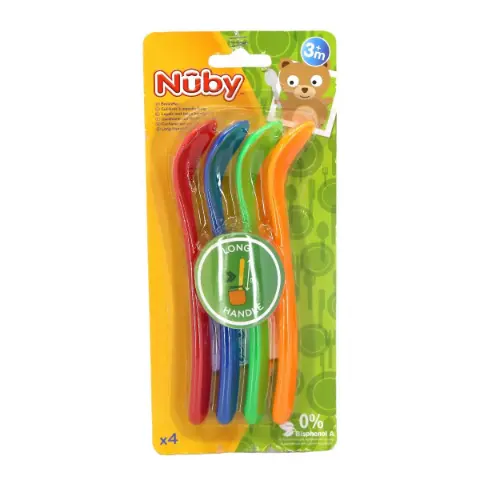 Nuby Long Handle Spoon 4ct