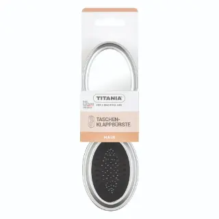 Titania - зеркало в складной сумке с зеркалом, нержавеющая сталь, 8.5см