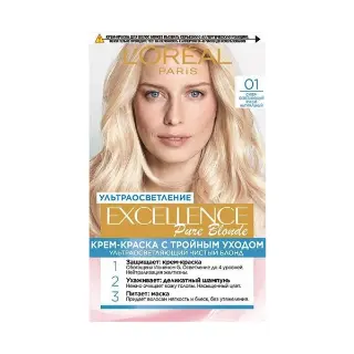 Краска для волос Excellence 01 Loreal