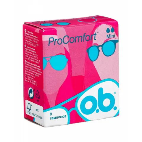 O.B. ProComfort Mini 8 tampons